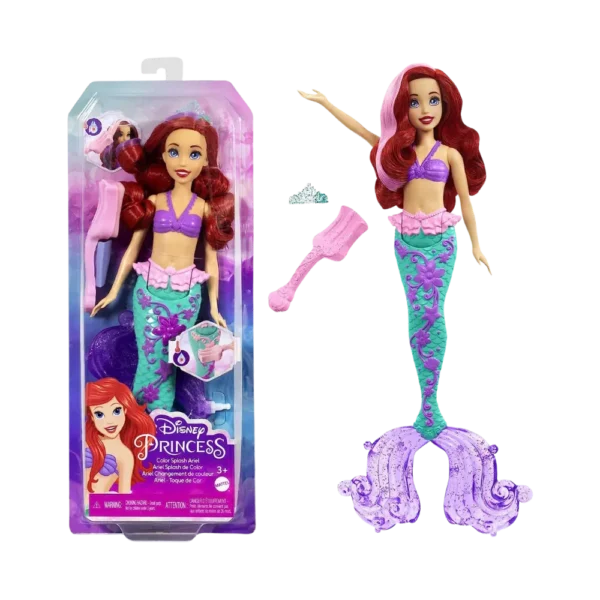 Boneca Princesa Disney Ariel Toque de Cor Mattel