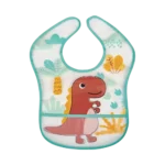 Babador com Pega Migalhas Buba Dino +3 Meses
