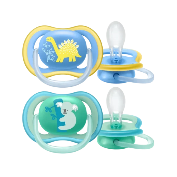 Kit Chupetas Philips Avent Ultra Air Coala e Dino 18+ Meses c/ 2 Unidades