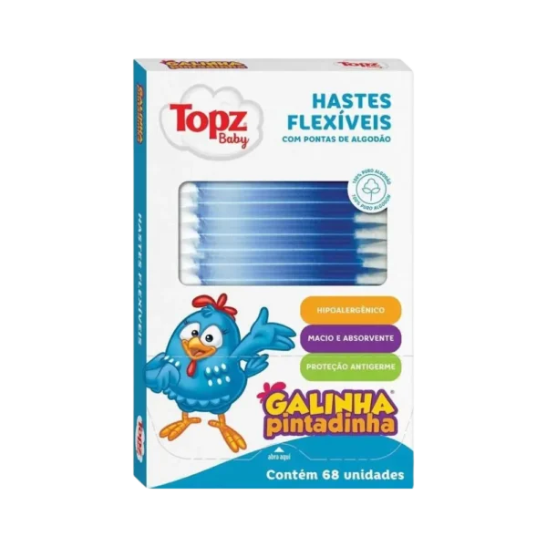 Hastes Flexíveis Topz Baby Galinha Pintadinha C/68 Unidades