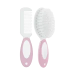 Escova e Pente Buba Cerdas Macias Rosa +0 Meses