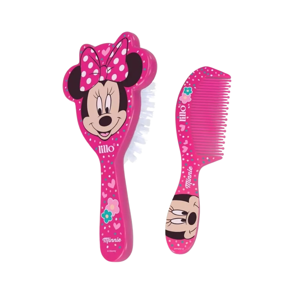 escovalillorosa Kit Pente e Escova Lillo Disney Baby Minnie 0+ Meses - Imagem 1