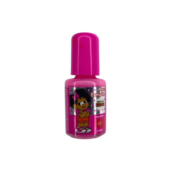 Esmalte Infantil Turma da Mônica Hipoalergênico Peel-off Rosa Pink