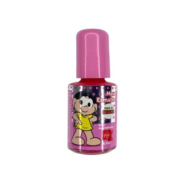 Esmalte Infantil Turma da Mônica Hipoalergênico Peel-off Rosa Avermelhado
