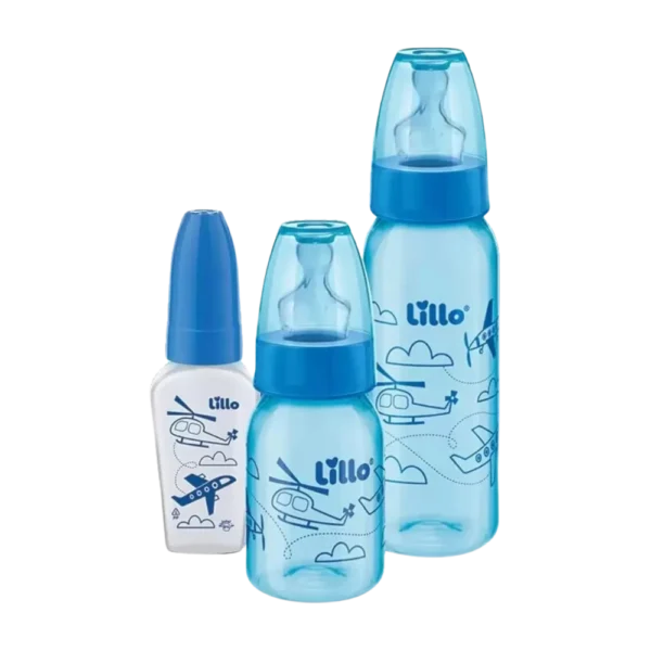 Kit Mamadeira Evolução Cores Divertidas Lillo Azul