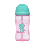 Garrafinha Infantil Dino Patinete Buba Rosa 400ml