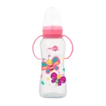 Mamadeira Neopan com Alça Rosa 6+ Meses 250ml