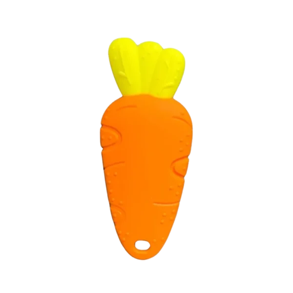 Mordedor Sensorial Love Cenoura em Silicone +4 Meses