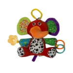 Pelúcia com Mordedor Love Elefante Atividades c/ Argola 2+ Meses