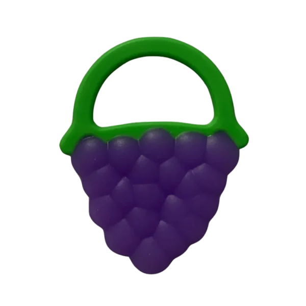 Mordedor Sensorial Love Uva em Silicone +4 Meses