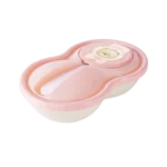 Pote Papinha com Colher Urso Rosa Plasútil 320ml