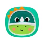 Pratinho Infantil com Divisória Bubazoo Dinossauro Buba