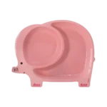 Pratinho Infantil com Divisórias Buba Elefante Rosa