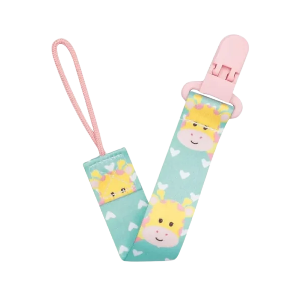 Prendedor de Chupeta Buba Animal Fun Girafa +3 Meses