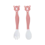 Kit Talheres Flexíveis Buba Coala Rosa +6 Meses