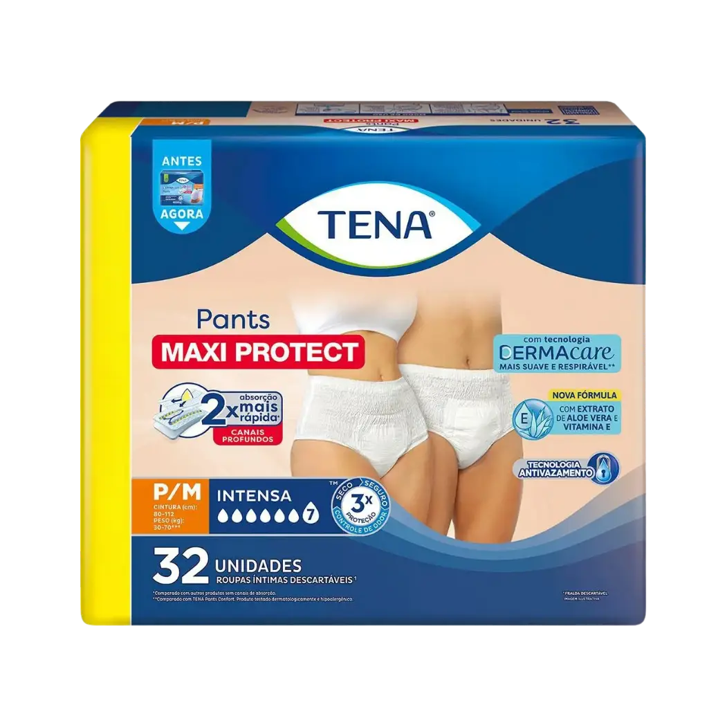 tena pants maxi protect PM Roupa Intima Tena Pants Dermacare Pacote C/32 Unidades - Imagem 1