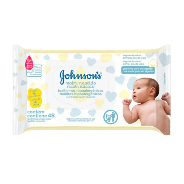 Toalha Umedecida Johnson's Recém-Nascido C/48 Unidades