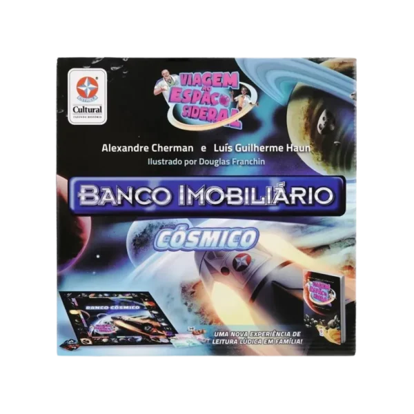 Jogo Banco Imobiliário Cósmico com Livro Viagem ao Espaço Sideral Estrela