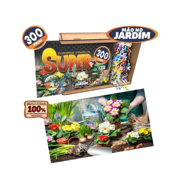 Quebra Cabeça Super Mão No Jardim Paper Toy 300 Peças