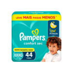Fralda Pampers Confort Sec XXXG Pacote C/44 Unidades - Imagem 2