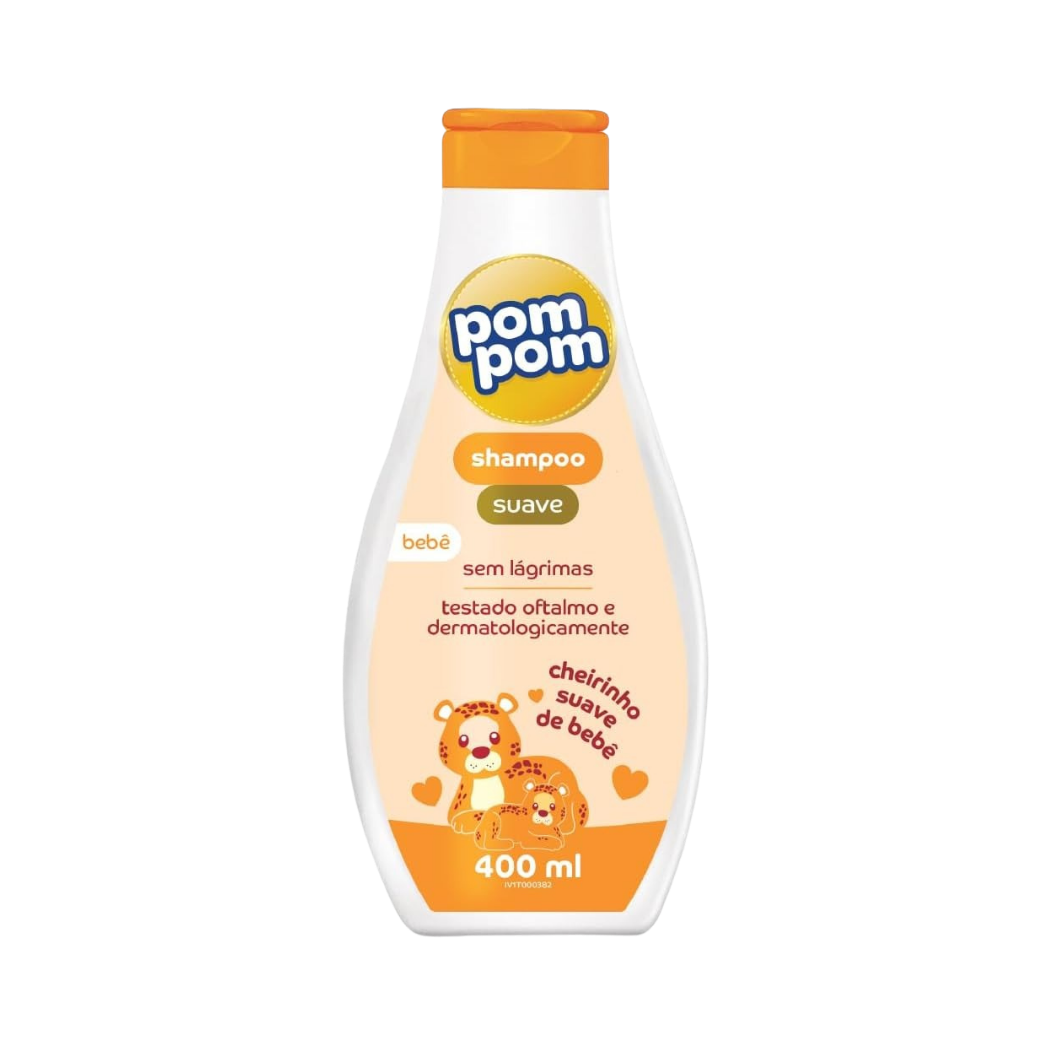 Shampoo suave pompom 400ml Shampoo Pompom Cheirinho Suave 400ml