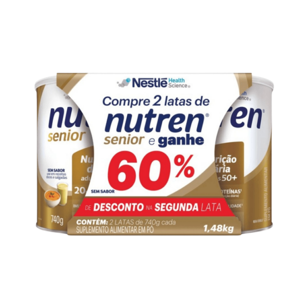 Suplemento Nestlé Nutren Senior Pack C/2 Latas de 740gr