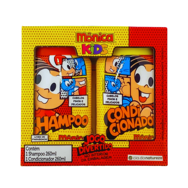 Kit Mônica Kids Cabelos Finos e Delicados Cia da Natureza