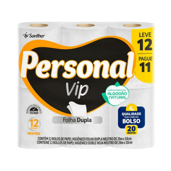Papel Higiênico Personal Vip Folha Dupla LV 12 PG 11