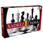 Jogo de Xadrez & Dama C/56 Peças Pais & Filhos