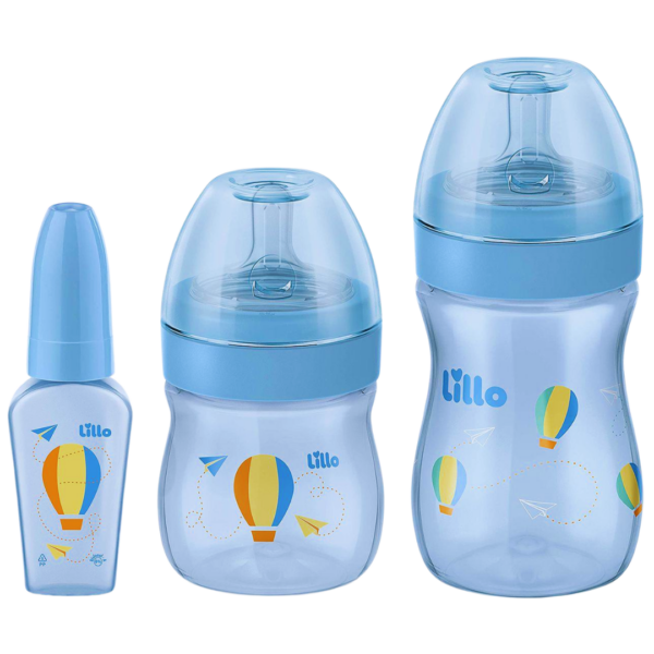 Kit Mamadeira Lillo Evolution Azul 50ml/150ml/240ml