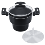 Panela Cuscuzeiro Com Tampa de Vidro Fortaleza