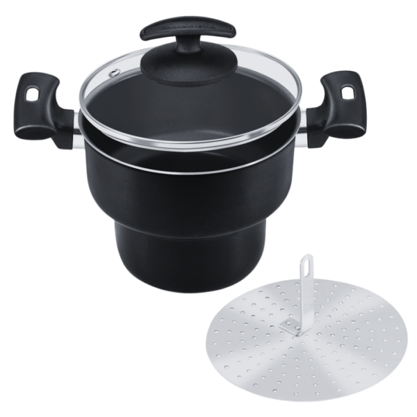 Panela Cuscuzeiro Com Tampa de Vidro Fortaleza