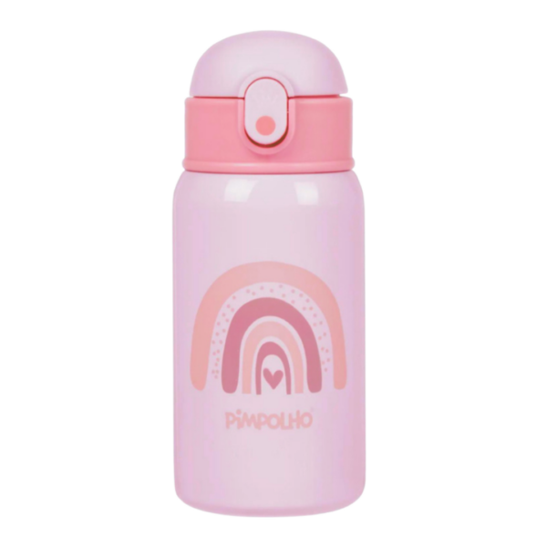 Garrafa Térmica Inox  400ml Rosa +3 Anos Pimpolho