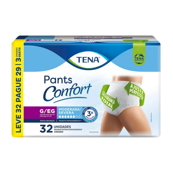 Roupa Íntima Tena Pants Confort Leve 32 Pague29