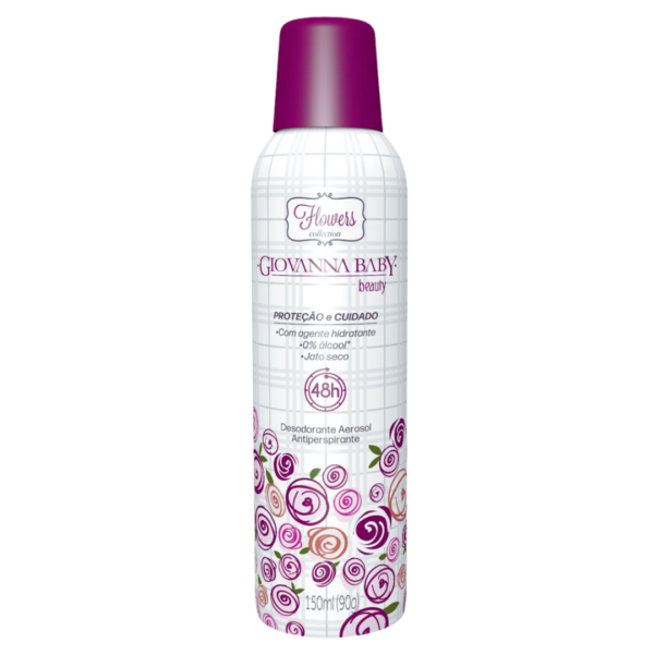 Desodorante Aerosol Giovanna Baby 0% Álcool Alumínio Beauty 150ml