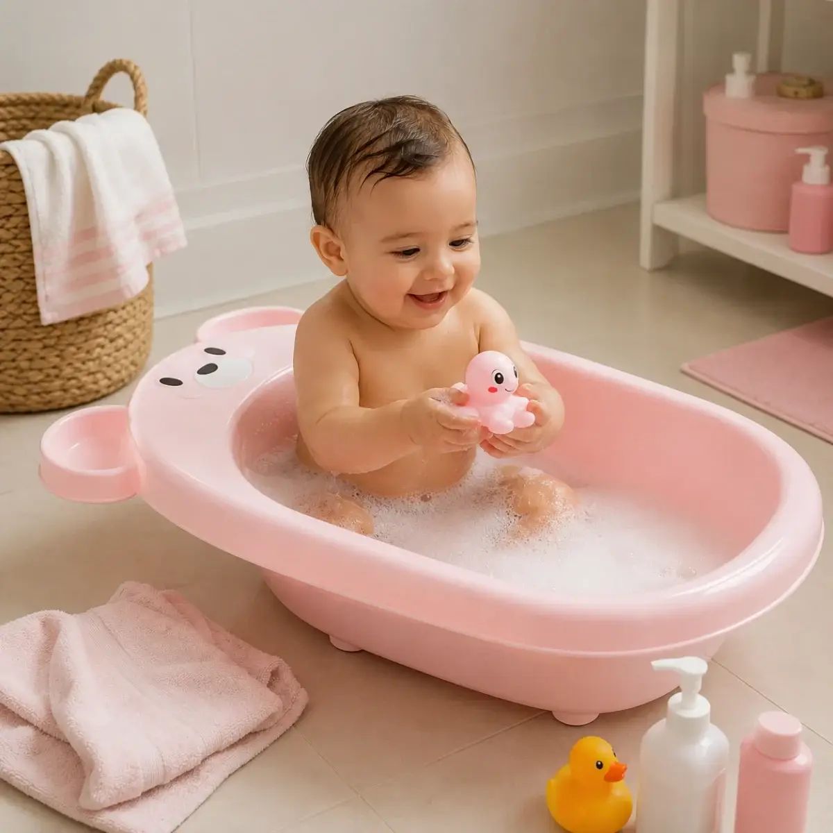 Banheira Lúdica Bear Rosa 21 Litros Plasútil - Imagem 2