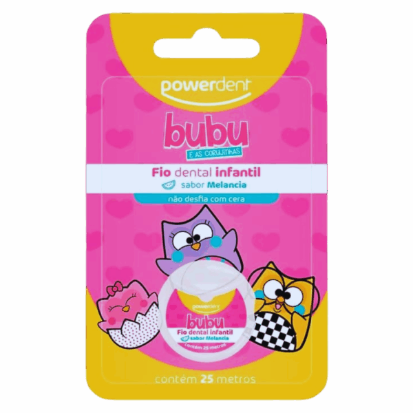 Fio Dental Powerdent Bubu e as Corujinhas Sabor Melancia