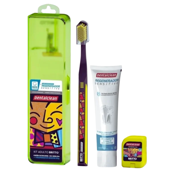 Kit Escova Dentalclean Britto 3 Em 1 Adulto