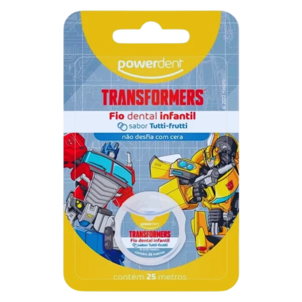 Fio Dental Powerdent Transformers Sabor Tutti-frutti