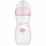 Mamadeira Buba Easy Flow Rosa +4m 330ml