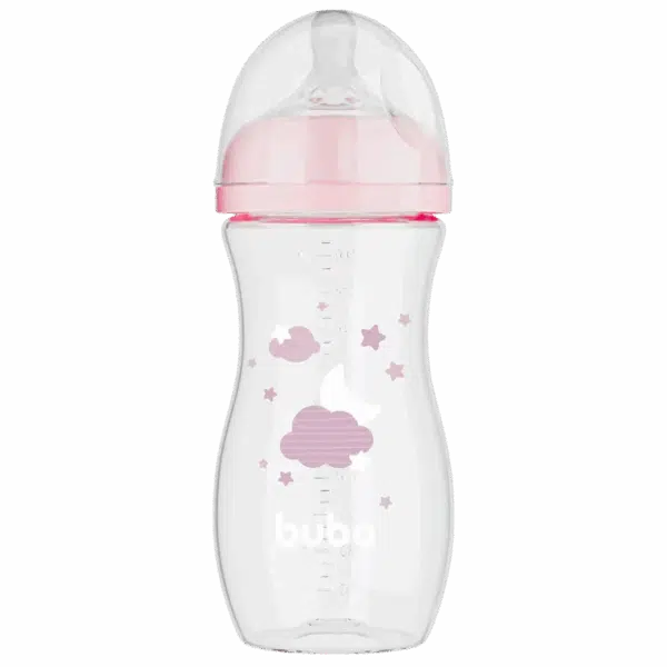 Mamadeira Buba Easy Flow Rosa +4m 330ml
