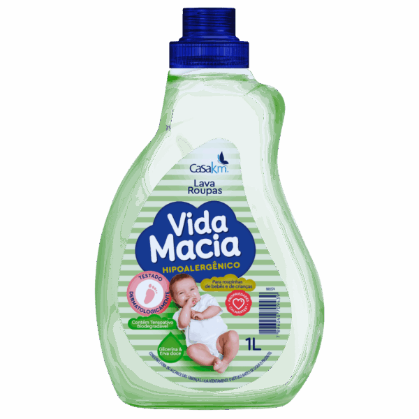 Lava Roupas Vida Macia Glicerina/Erva Doce 1L