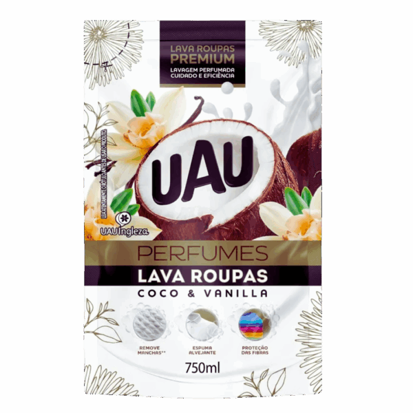 Lava Roupas Líquido Uau Coco & Vanilla Refil 750ml