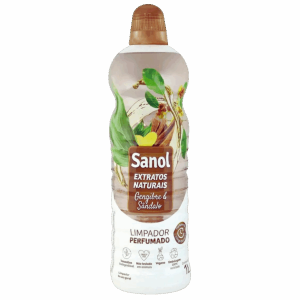 Limpador Perfumado Sanol Gengibre e Sândalo 1L