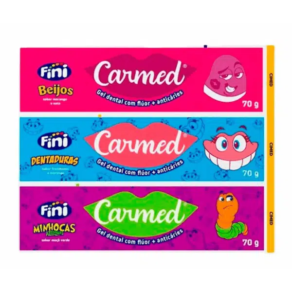 Creme Dental Carmed Fini C/3 Und de 70gr Cada