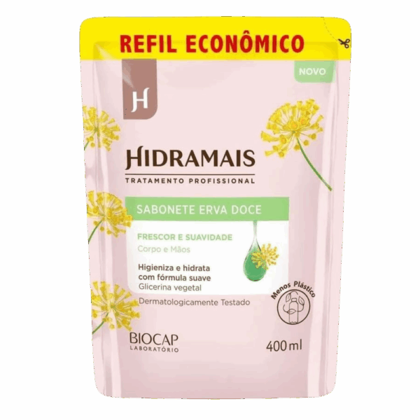 Sabonete Liquido Hidramais Refil Erva Doce 400ml
