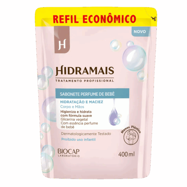 Sabonete Liquido Hidramais Refil Perfume de Bebê 400ml