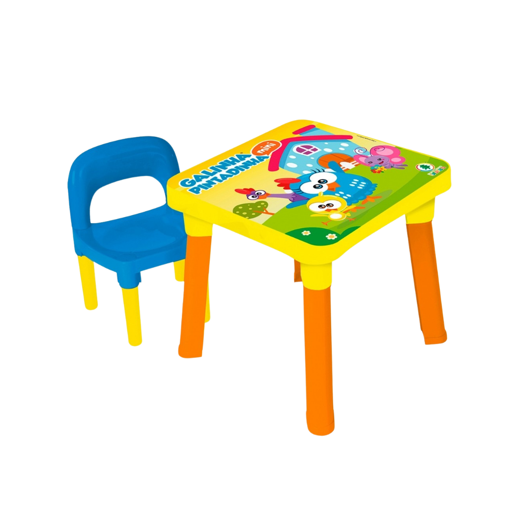 Mesa Galinha Pintadinha Mesinha e Cadeira Galinha Pintadinha – Monte Líbano - Imagem 1