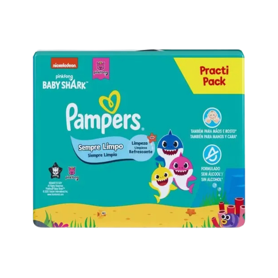 pampers sempre limpo TU KIT Toalha Umedecida Pampers Sempre Limpo C/4 pacotes - Imagem 1
